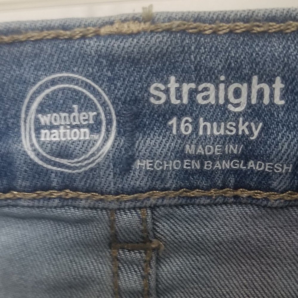 blue Wonder Nation straight sz 16 husky jeans - Picture 5 of 12